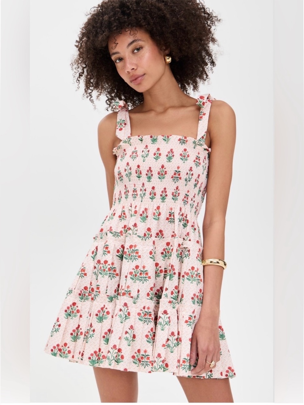 Hill House Home Charlotte Nap Dress in pink floral, size Medium